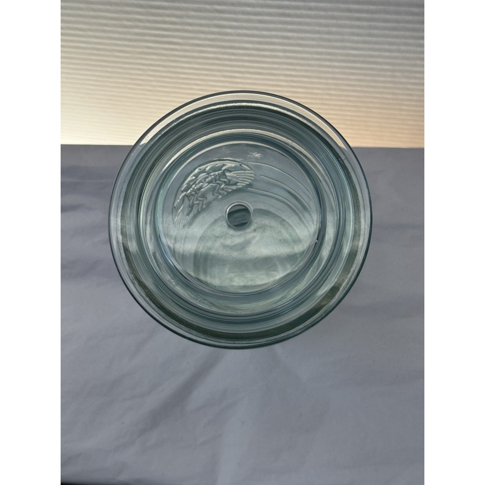 Starbucks Embossed Recycled Glass Cold Cup Tumbler Glass Lid Green Siren Logo - Picture 10 of 12